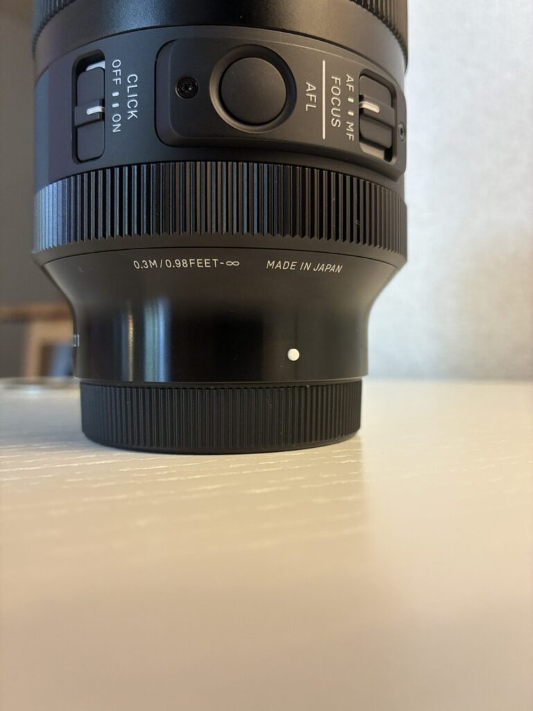 Sigma35mm F1.4 DG DNの外観を解説する画像